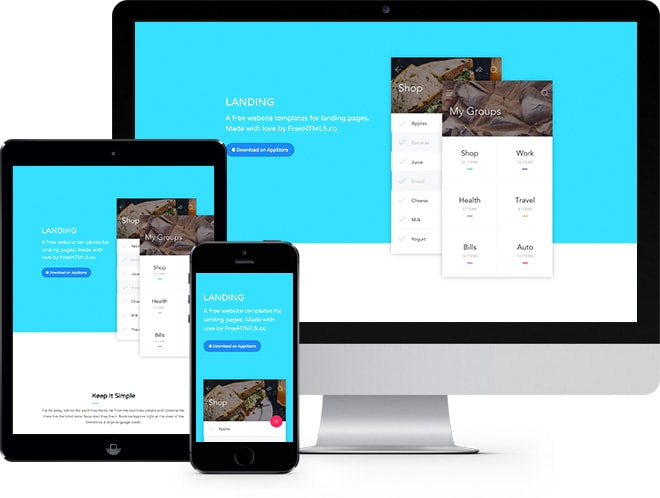Landing Free Website Template Using Bootstrap