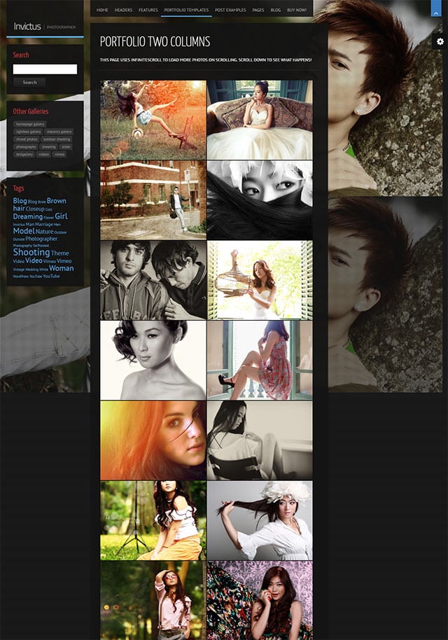 Invictus - A Fullscreen Photography Wordpress Theme Invictus - A Fullscreen Photography Wordpress Theme