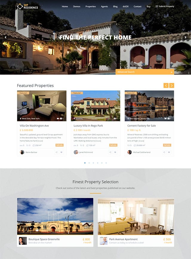 Residence – Real Estate Wordpress Theme Residence – Real Estate Wordpress Theme