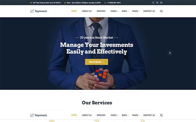 Starbis TopInvest Website Template Starbis TopInvest Website Template
