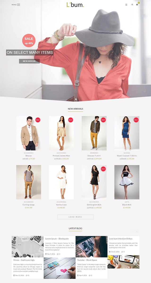 L’bum Responsive WooCommerce Theme L’bum Responsive WooCommerce Theme