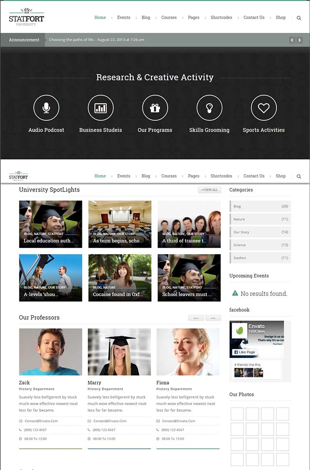 Statfort – Educational WordPress Theme Statfort – Educational WordPress Theme