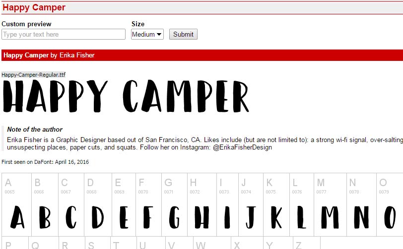 Happy Camper Free Font
