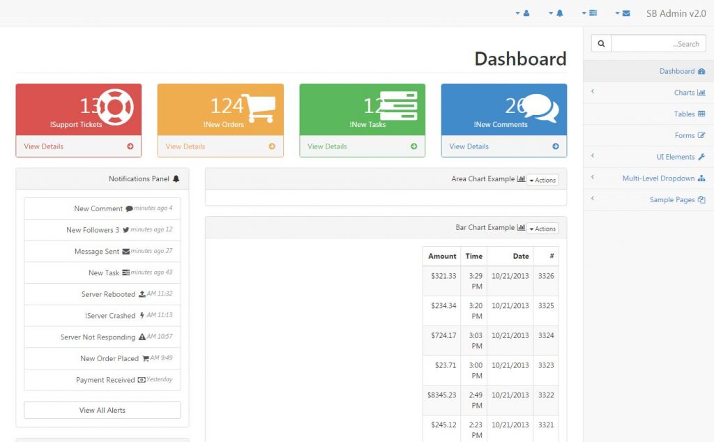 55+ Free HTML5 Responsive Admin Dashboard Templates 2019