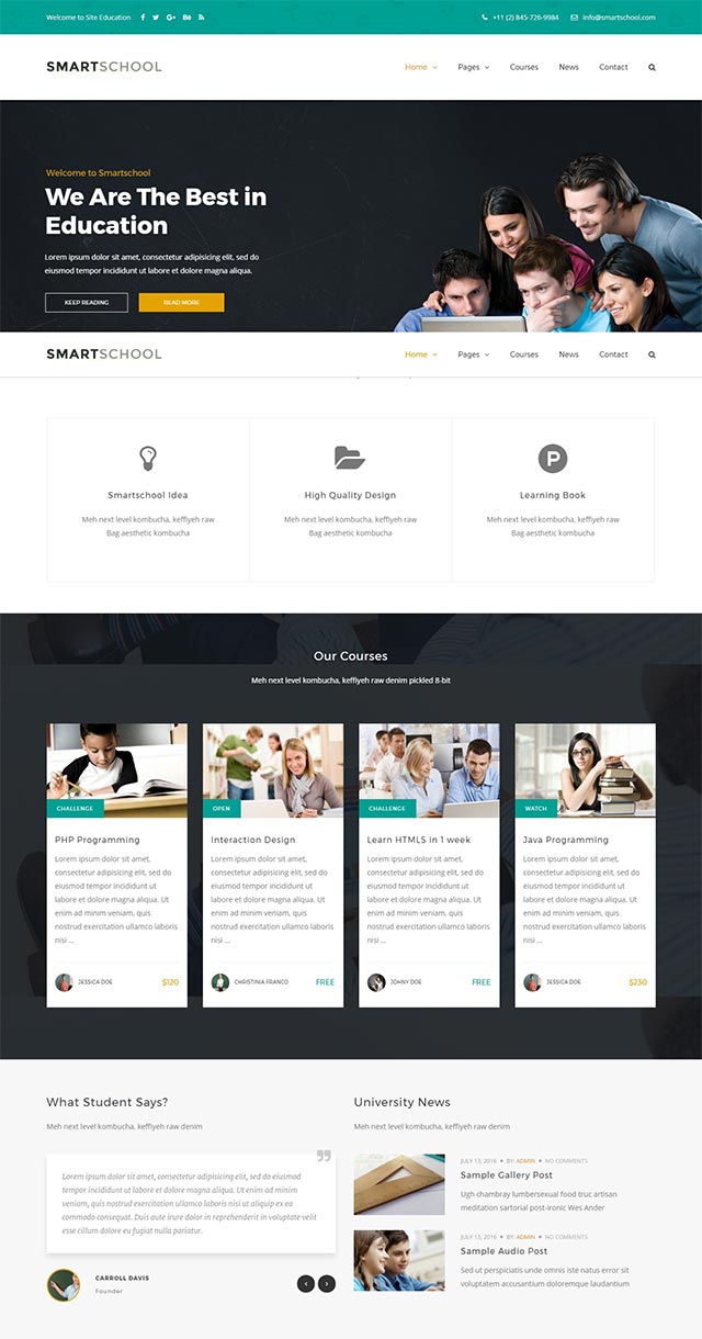 Smartschool – Education WordPress Theme