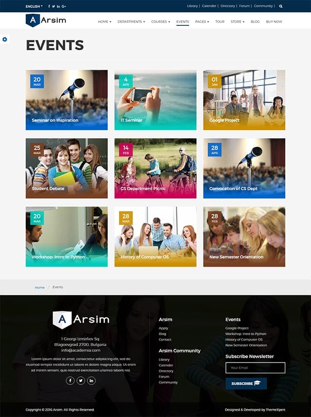 Arsim – Education WordPress Theme with Woocommerce Arsim – Education WordPress Theme with Woocommerce