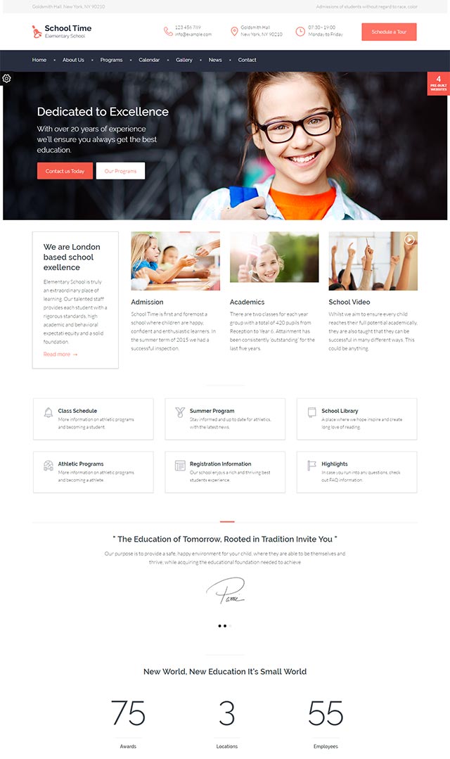 School Time – Modern Education WordPress Theme School Time – Modern Education WordPress Theme