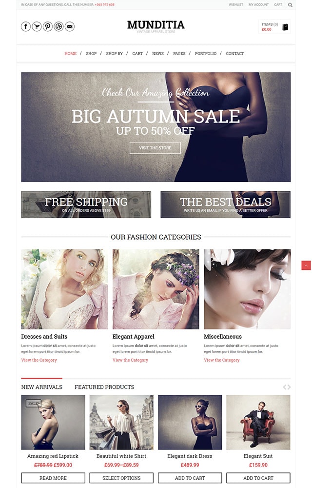 Munditia - Responsive eCommerce WordPress Theme Munditia - Responsive eCommerce WordPress Theme