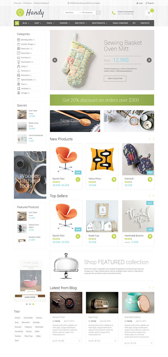 Handy - Handmade Shop WordPress WooCommerce Theme Handy - Handmade Shop WordPress WooCommerce Theme