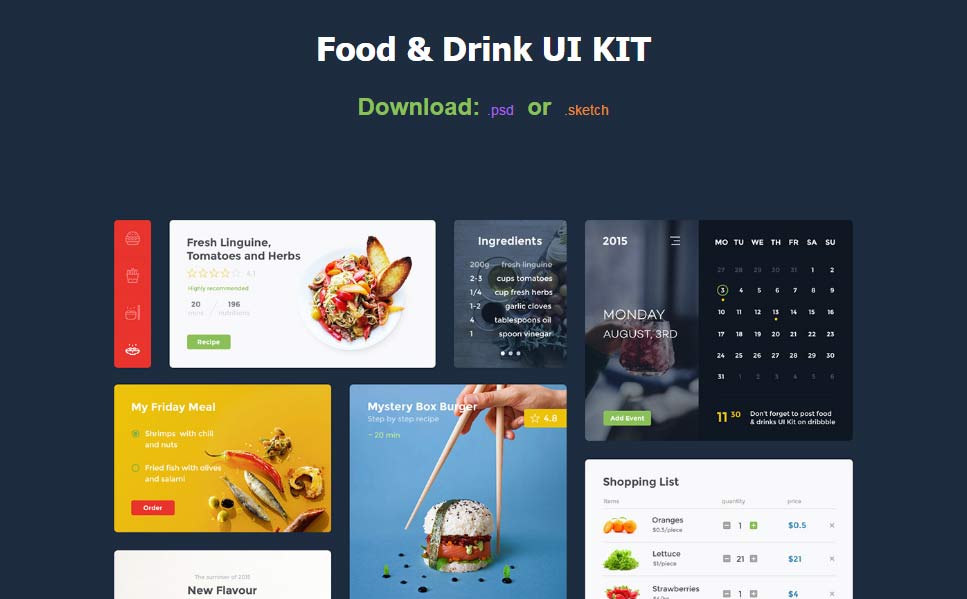 Food & Drink UI Kit