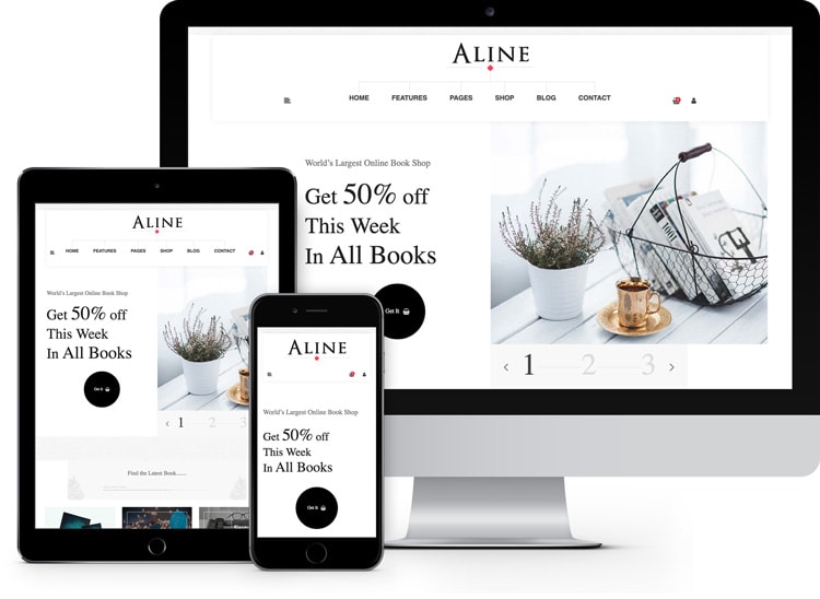 aline - book store website template