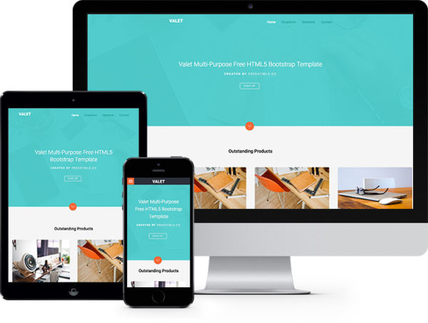 Valet Free HTML5 Bootstrap Template